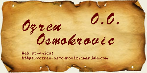 Ozren Osmokrović vizit kartica